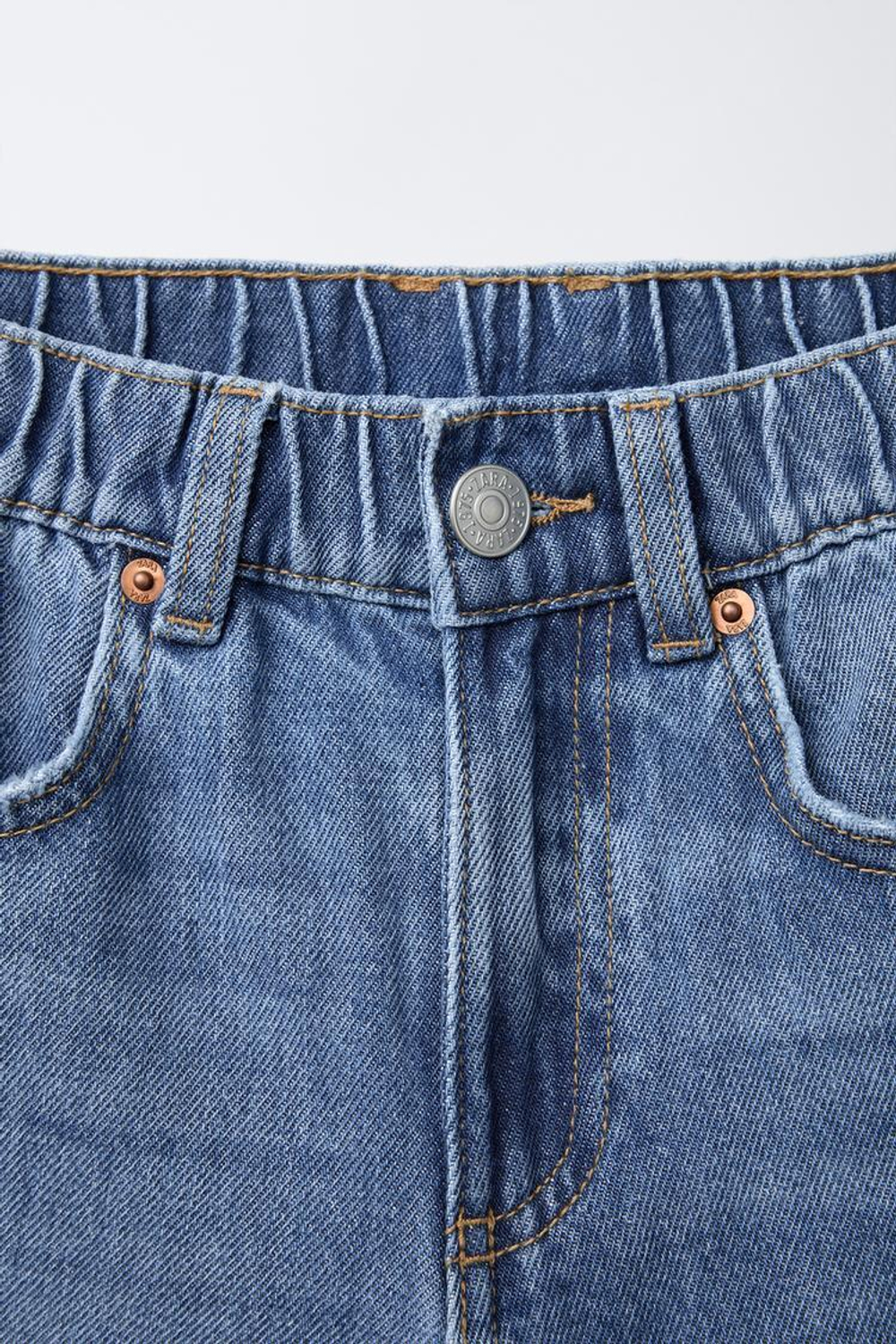 ZARA ДЖИНСЫ BAGGY FIT, СИНИЙ