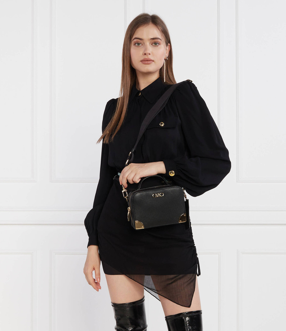 Кожаная сумка-трапеция + поясная сумка Michael Kors - черный(32F3G9EC5L)