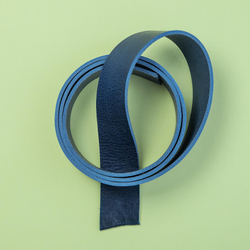 Ременная заготовка Миссури МС17 цв. Синий, толщ. 3,3-3,5 мм