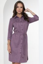Платье-рубашка Сидни (вельвет, вайолет) Diolche (Акция)