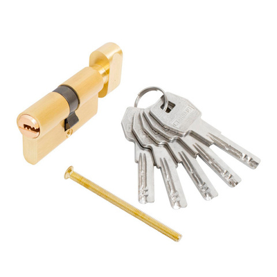 Цилиндр Стандарт MAX 60 (30х30В) SB 5кл мат.золото перф.ключ/верт