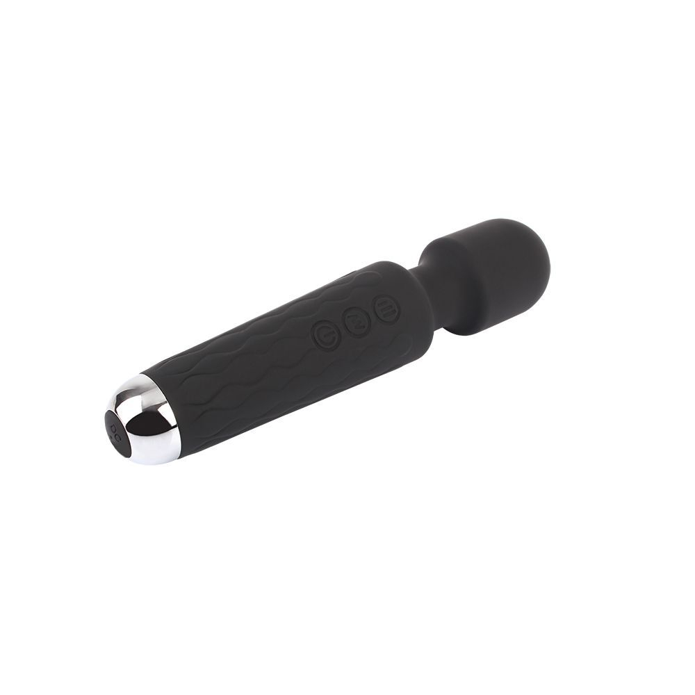 Черный жезловый вибратор Wacko Touch Massager - 20,3 см. (Цвет: черный)