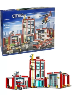 Конструктор Сити Пожарная часть 958 деталей 10831