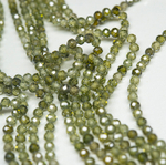 ц3-ол Цирконий оливковый, огранка, 3мм, 38см
