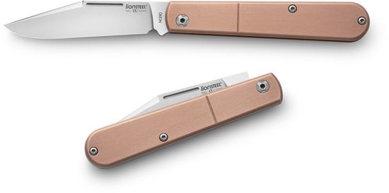 Складной нож Lion Steel "Barlow Slim" L/CKS0112 CP-P c клинком из стали Böhler M390 Microclean®, рукоять медь