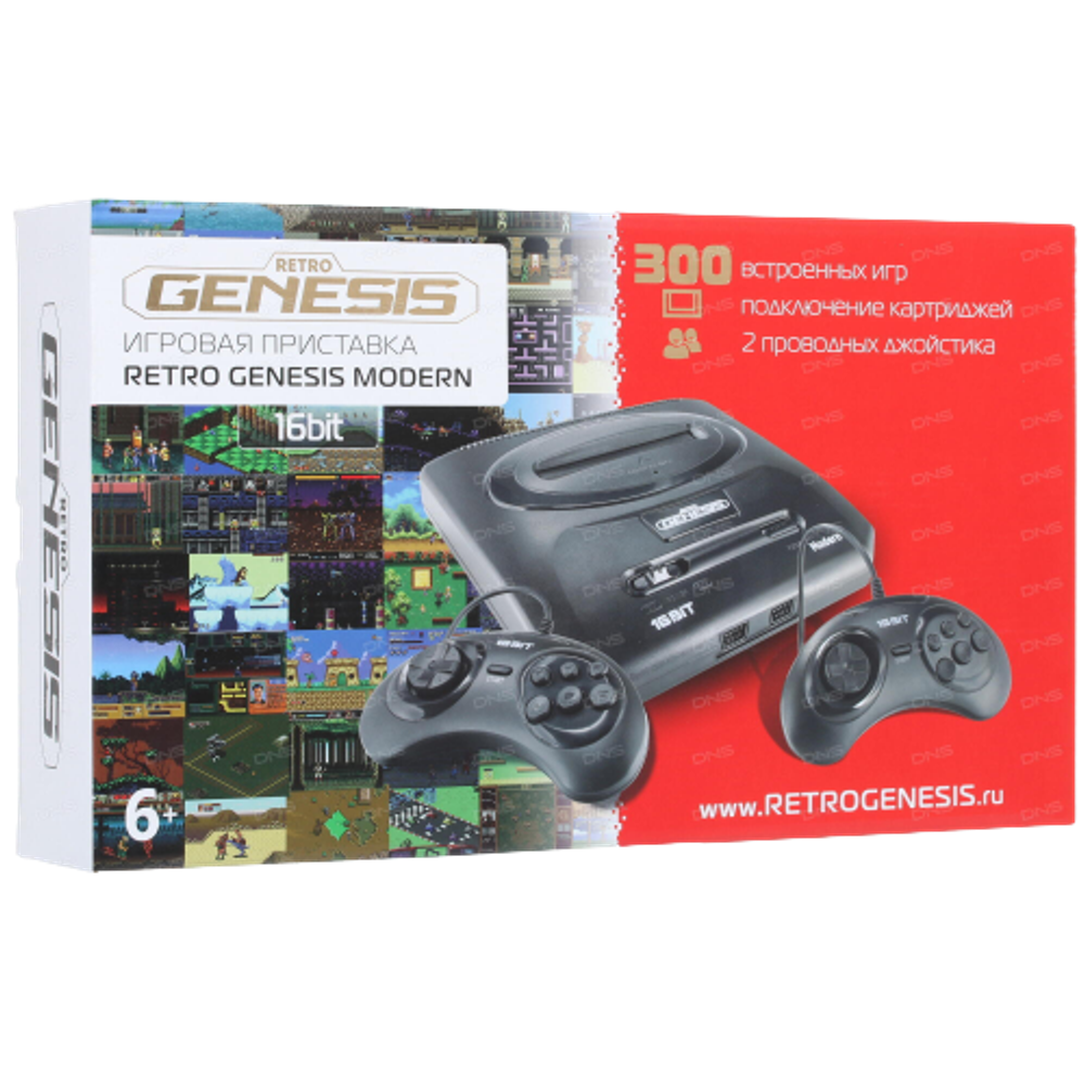 Retro Genesis Modern (300 игр, подключение по AV, проводные геймпады)  купить по цене 2 390 руб в интернет-магазине комиксов Geek Trip