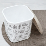 Емкость для сыпучих продуктов 1,1л с декором (бежевый) 455409