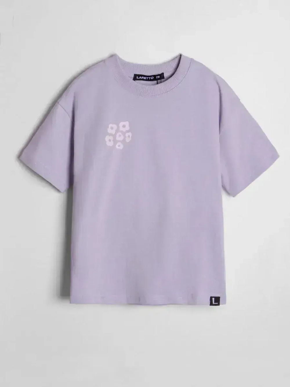 Фиолетовая футболка для девочки оверсайз