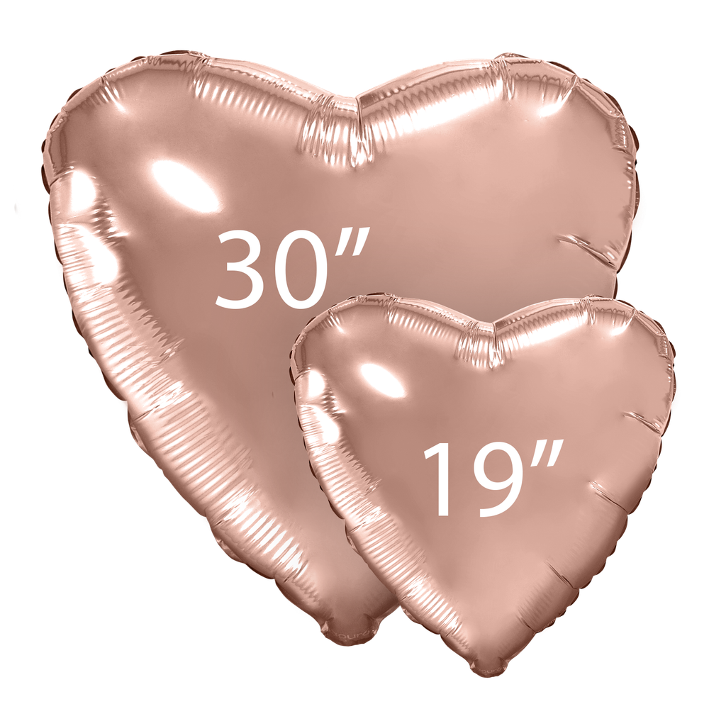 Сердце 30" Розовое золото Agura