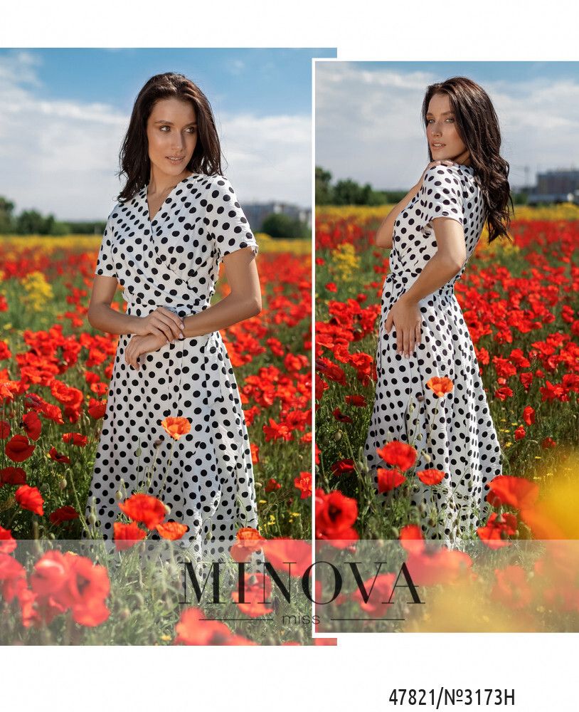 Платье 3173Н-Белый Minova Платье 3173Н-Белый Minova