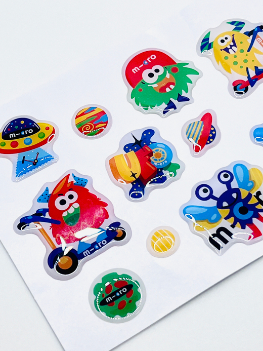Стикерпак объемный m-cro Монстрики, 110/145 мм