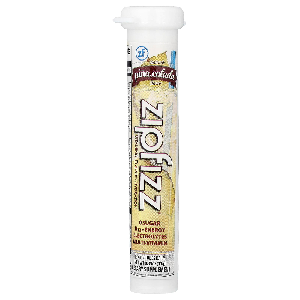 Zipfizz, смесь для энергетического напитка, пина колада, 20 тюбиков по 11 г (0,39 унции)