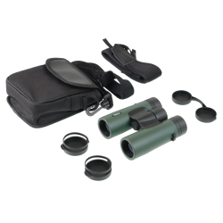 Бинокль Veber Silver Line БП 10X33L WP - Комплект поставки: сумка для хранения и переноски, защитные нетеряемые крышки окуляров и объективов, шейный ремень, салфетка