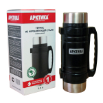 Термос универсальный (для еды и напитков) Арктика (3 литра) с супер-широким горлом, чёрный