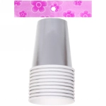 Стакан бумажный 0,2л в наборе 10 шт «Диско», Серебро