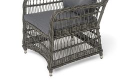 "Цесена" кресло плетеное из искусственного ротанга, цвет графит