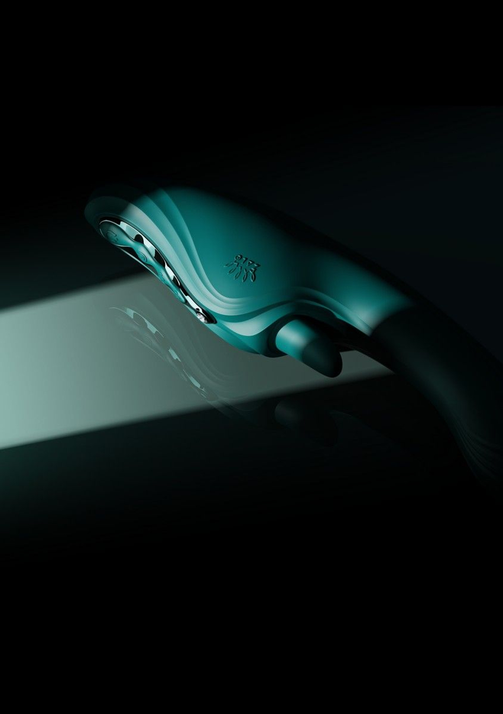 Зеленый вибростимулятор-кролик с функцией нагрева Ares - 24,6 см. (Цвет: зеленый)