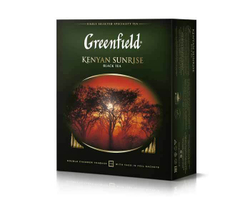 Чай черный в пакетиках из фольги Greenfield Kenyan Sunrise, 100 пак/уп