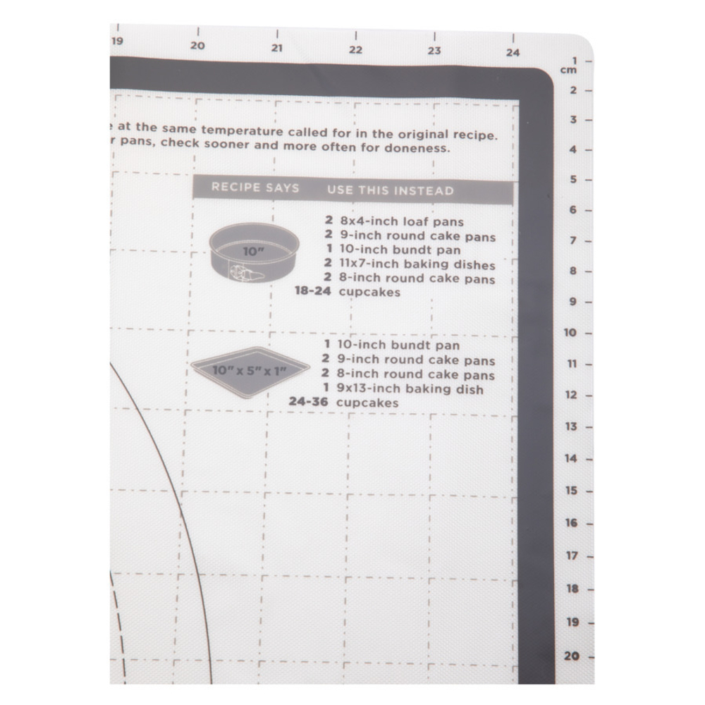 Коврик для выпечки 63.5х47см Tovolo разлинованный серый