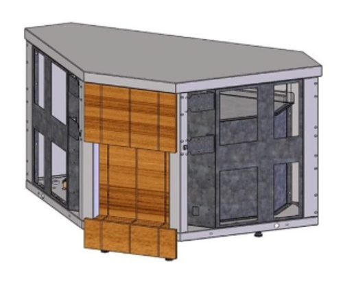 Прилавок нейтральный REFETTORIO RU20A90 угловой внутренний 90 градусов