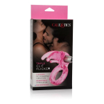 Розовое виброкольцо Triple Clit Flicker (Цвет: розовый)