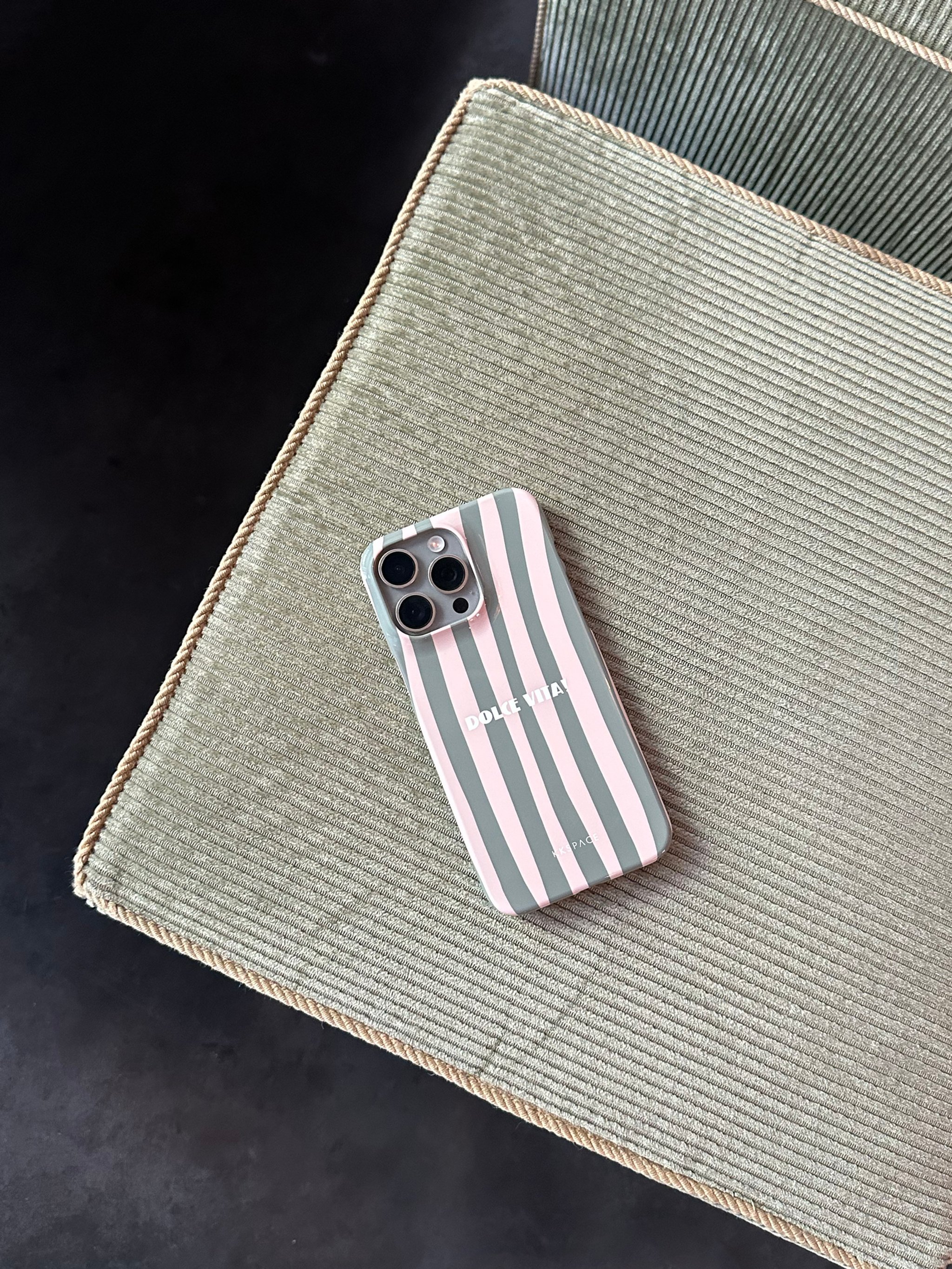 Чехол DOLCE VITA (розово-оливковый) для iPhone