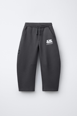 ZARA БРЮКИ BALLOON ИЗ ФУТЕРА, АНТРАЦИТОВО-СЕРЫЙ