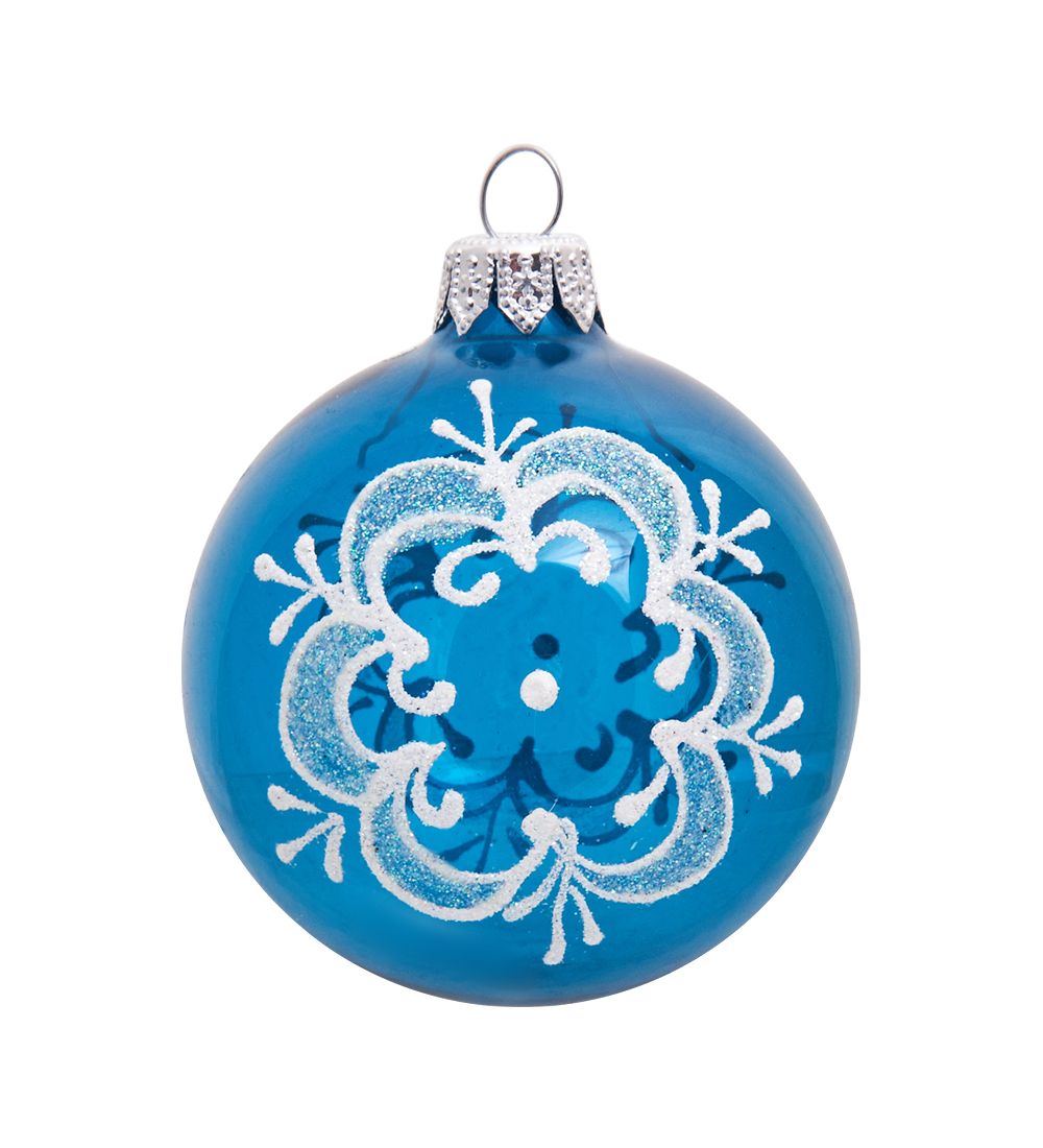 Элита НФШ-1378/2 Набор ел.украшений Шар 3шт «Снежинка» 65 мм