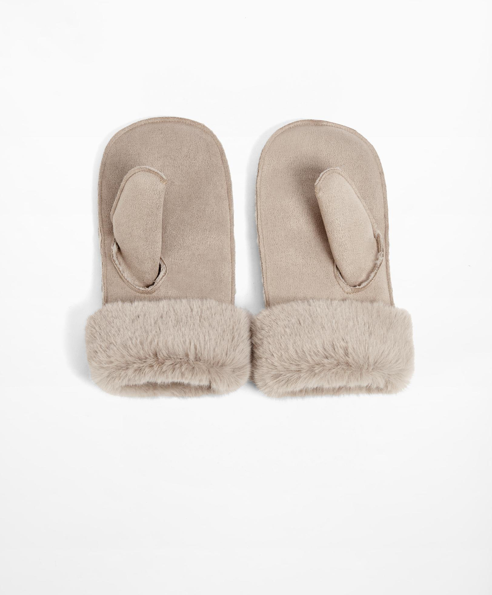 Oysho Замшевые варежки, норка