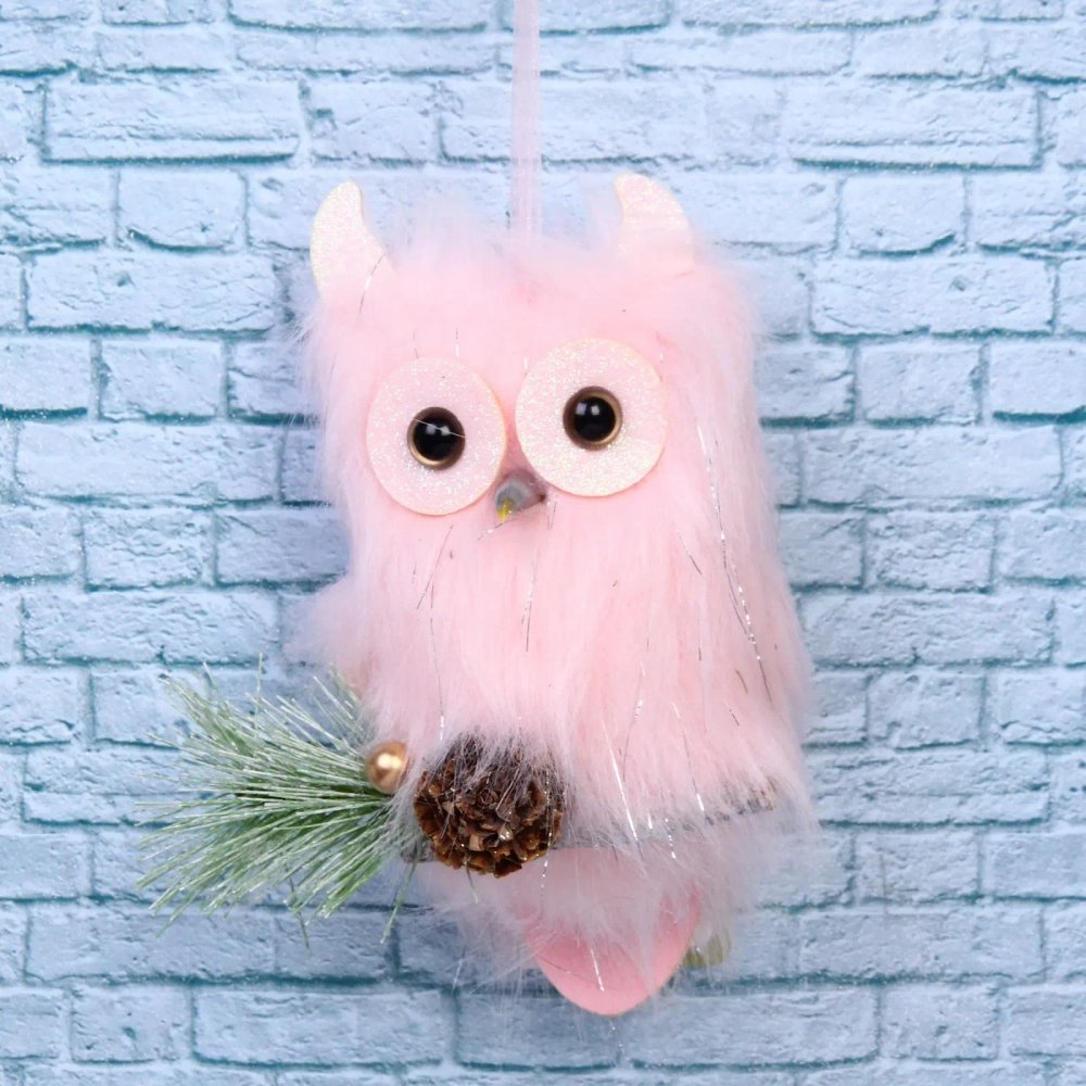Подвеска «Мудрая совушка» 18*10 см, розовый