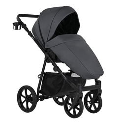 Детская коляска Pituso Tossa Кожа 2 в 1 TS/25/4 Dark Grey