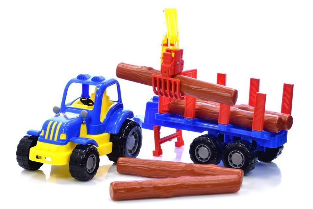 Трактор "Крепыш" с полуприцепом-лесовозом (Полесье)