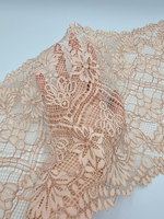 Кружево эластичное розовое шампанское с блеском К647