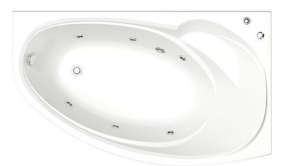 Ванна акриловая BAS Фэнтази правая 1500х880 с гидромассажем и каркасом