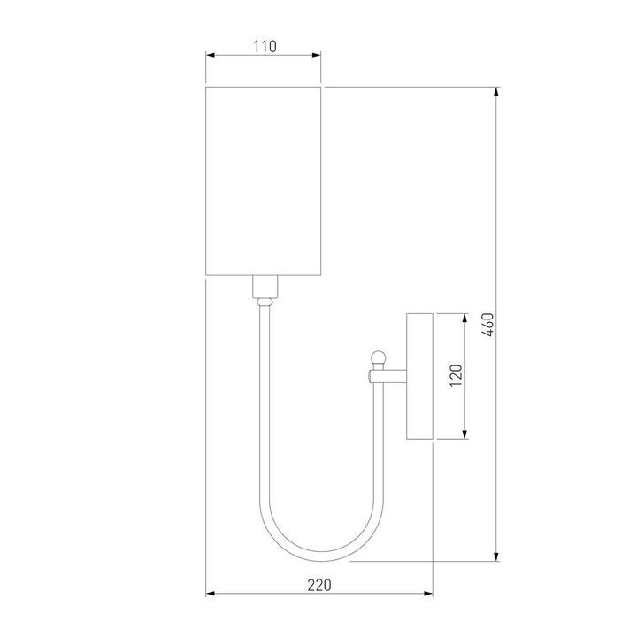 Бра Eurosvet Abbey 60164/1 черный