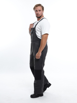 Костюм Nerss «МАНХЕТТЕН», куртка + полукомбинезон. Черный с серым.