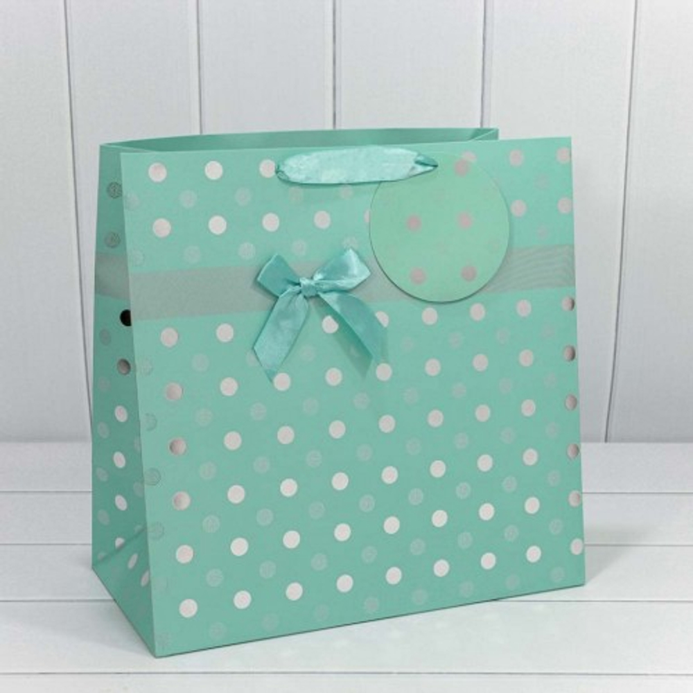 Пакет подарочный 37х37х20см "Леди" с тиснением (Микс)