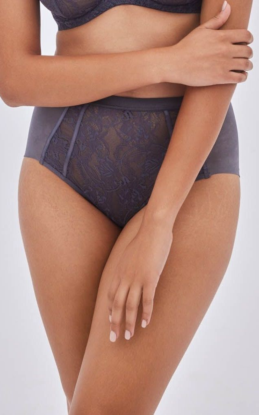 Серые высокие трусики-слипы Chiara (Размер: 42) (Цвет: серый)