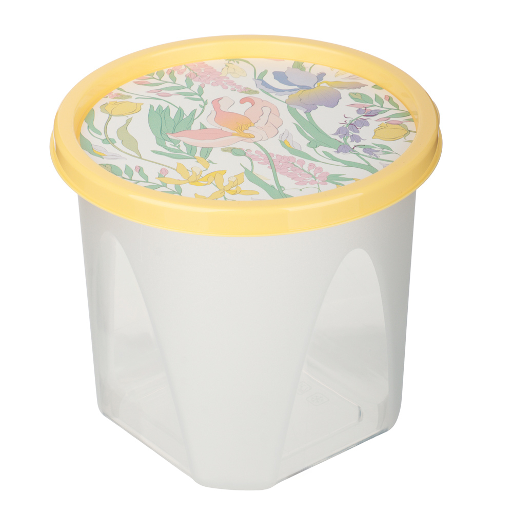 Ботаника Набор контейнеров круглых 0,6л+1,0л, пластик, 3 цвета