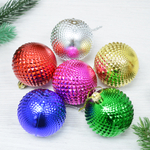Шар новогодний 6шт 6см микс цветов, 3L6612 №33