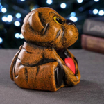 Копилка "Тигренок с сердцем" малая, рыжая, 13,5х15х13,5см 6989245