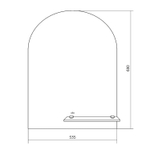 Зеркало MIXLINE "Анис" 535*680 (ШВ) с полкой (К)