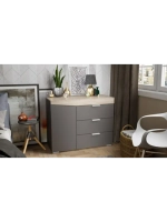Комод для одежды Графит серый 3 ящика 100х45х79 см