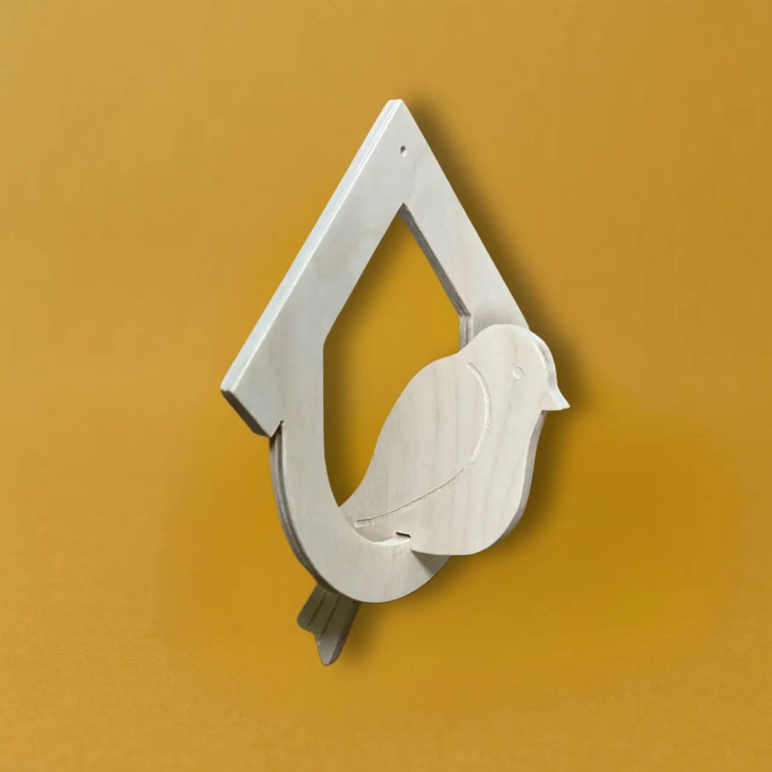 настенный декор ,птичка в домике (15см)