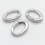 Замок-кольцо, цвет серебро (родий), размер 18*13 мм, цена за 1 шт