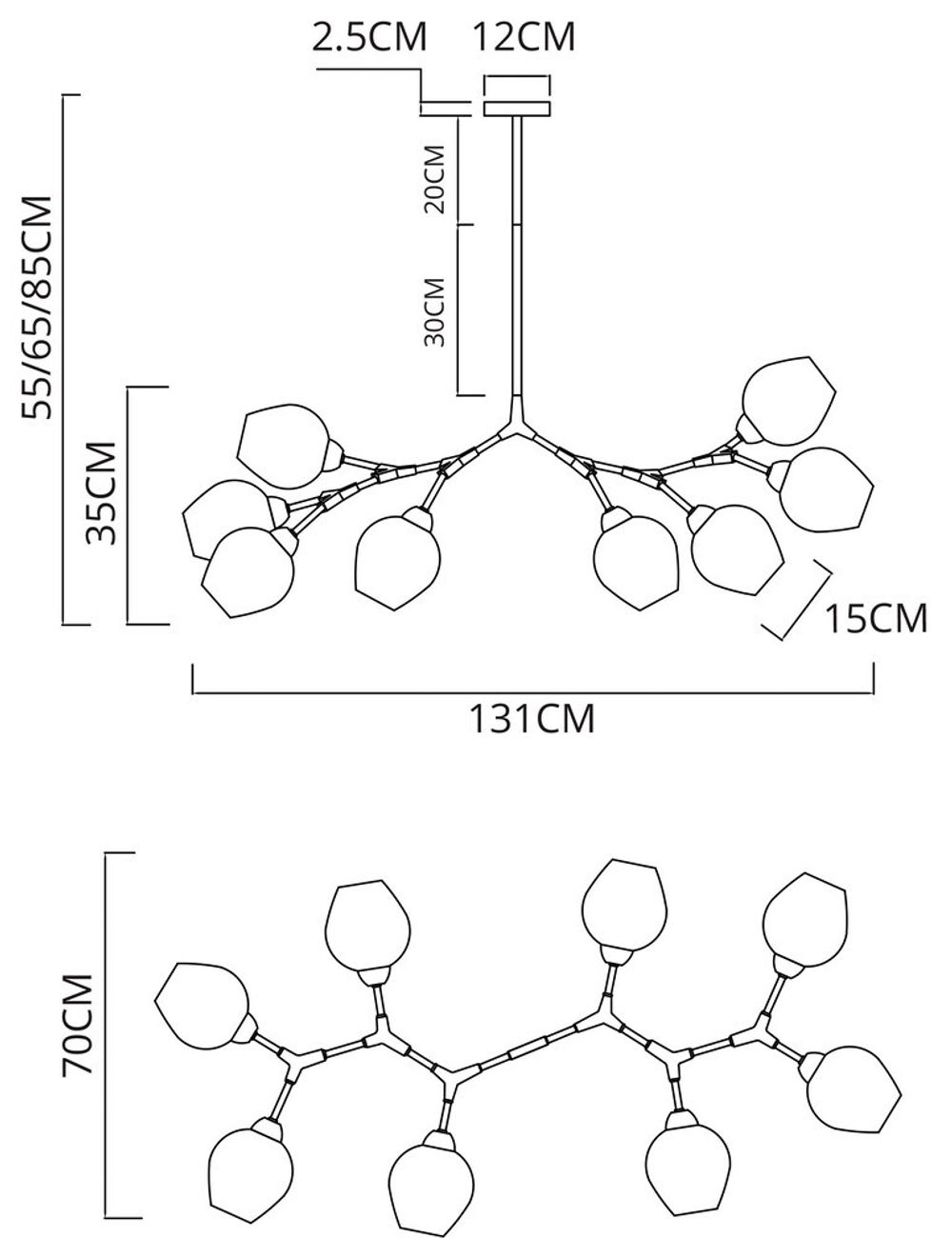 Люстра на штанге Arte Lamp