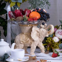 Фруктовница-конфетница Слон Джайпурарт Айвори