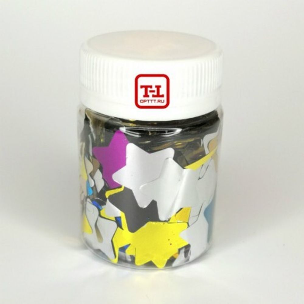 БЛЕСК 108 КОНФЕТТИ ЗВЁЗДЫ - МИКС 1,5 сантиметра