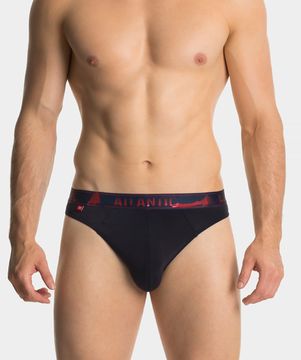 Мужские трусы (3шт) слипы спорт Atlantic 3MP-139, темно-синие