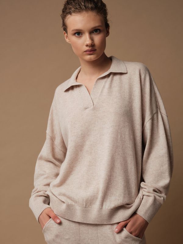 J0461-8006 Джемпер-поло женский, жемчужный dbr